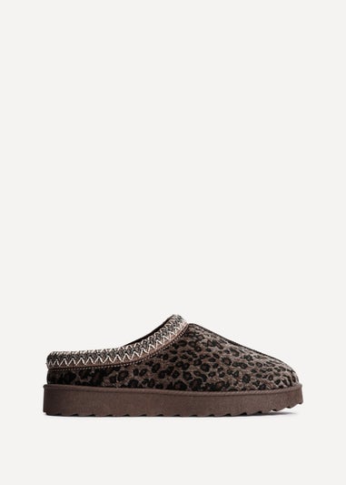 Linzi Tammy Leopard Print Slipper