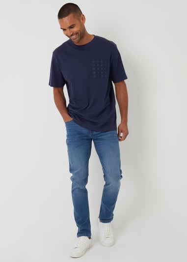 Threadbare Pale Blue Slim Fit Jeans With Stretch