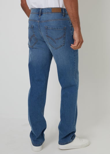 Threadbare Pale Blue Canterbury Straight Fit Jeans With Stretch