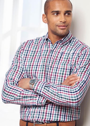 Cotton Traders Dark Rose Luxury Classic Long Sleeve Shirt