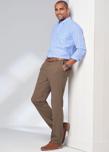Cotton Traders Taupe Ultra Comfort 4 Way Stretch Trousers