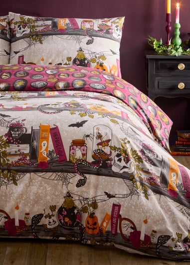 Furn Witchy Tales Printed Reversible Multicolour Duvet Set