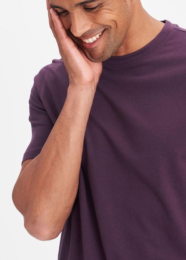 Cotton Traders Deep Violet Crew Neck T-Shirt