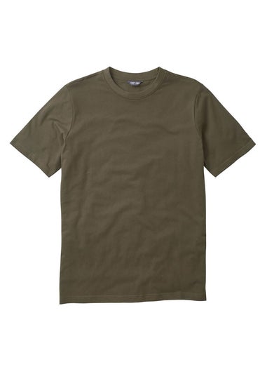 Cotton Traders Soft Khaki Crew Neck T-Shirt
