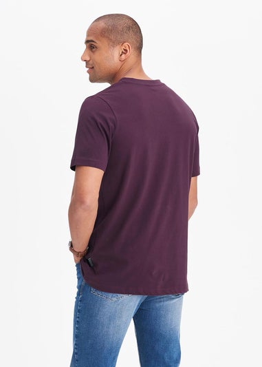 Cotton Traders Deep Violet V Neck T-Shirt