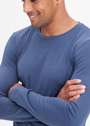 Cotton Traders Blue Moon Long Sleeve Crew Neck Base Layer Top