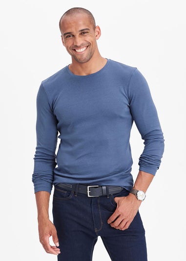 Cotton Traders Blue Moon Long Sleeve Crew Neck Base Layer Top
