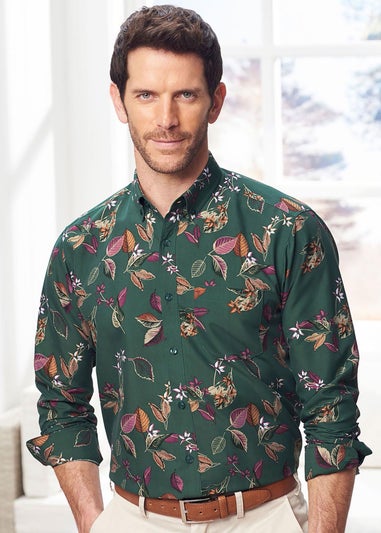 Cotton Traders Everglade Long Sleeve Soft Touch Print Shirt