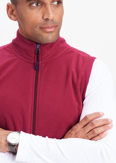 Cotton Traders Light Berry Recylced Microfleece Gilet