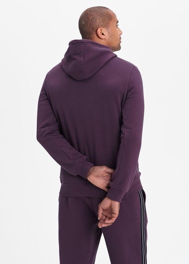 Cotton Traders Deep Violet Hooded Zip Through Sweat Top