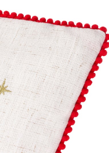 Wylder Nature Twinkling Tree Embroidered Natural Cushion