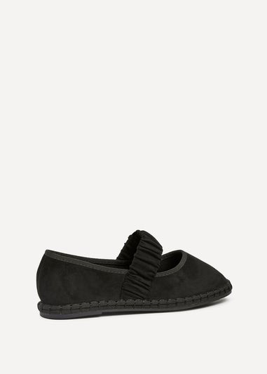 Linzi Lorella Black Faux Suede Mary Jane