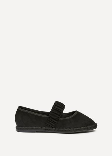 Linzi Lorella Black Faux Suede Mary Jane