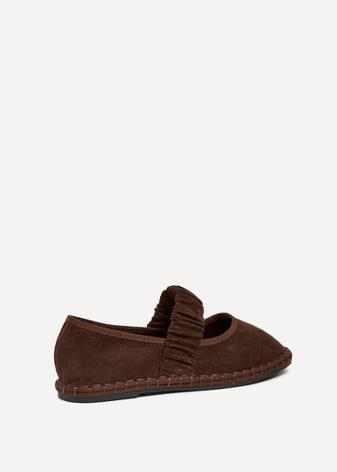 Linzi Lorella Brown Faux Suede Mary Jane