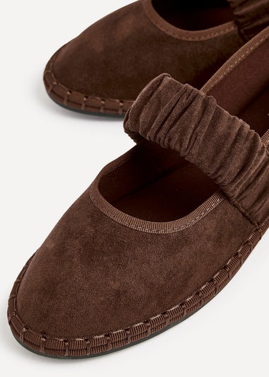 Linzi Lorella Brown Faux Suede Mary Jane