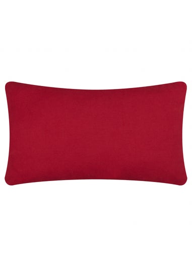 Furn Candy Merry Christmas Tufted Red/White Cushion