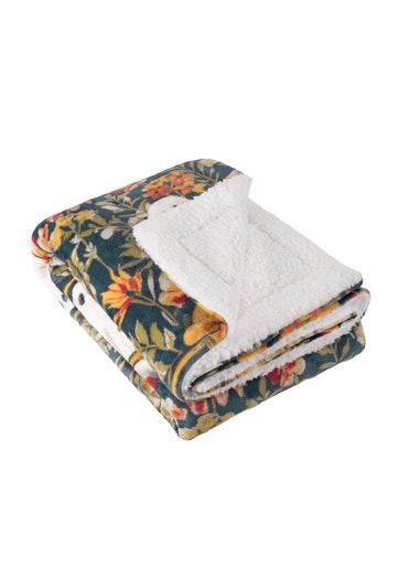 Furn Bootanical Sherpa Fleece Multicolour Throw