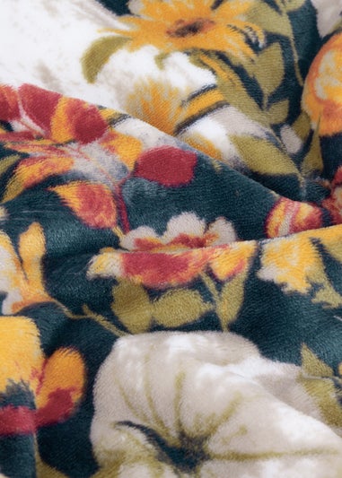 Furn Bootanical Sherpa Fleece Multicolour Throw
