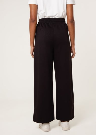 Blue Vanilla Black Pintuck Wide Leg Trousers