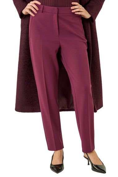 Roman Aubergine Straight Leg Stretch Trouser
