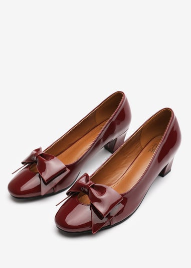 Where's That From Georgia Cherry Patent Wide Fit Court Shoes