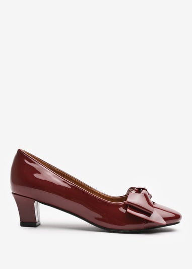 Where's That From Georgia Cherry Patent Wide Fit Court Shoes