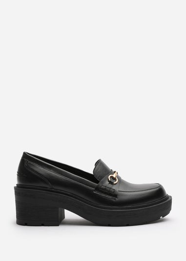 Where's That From Holly Black Chunky Loafers