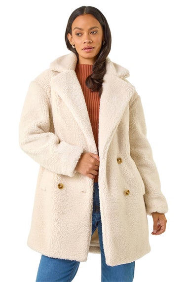 Dusk Ivory Oversized Boucle Coat