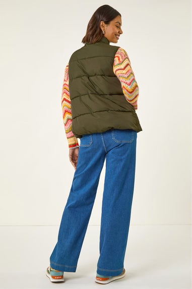 Roman Khaki Diamond Padded Gilet