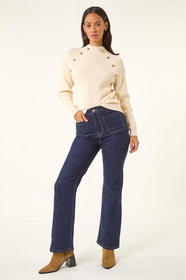 Dusk Indigo Front Pocket Bootcut Jeans