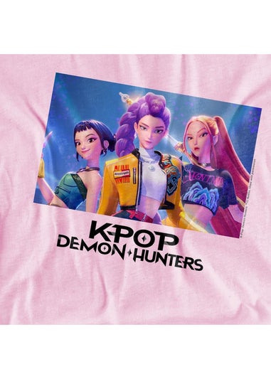 K-Pop Demon Hunters Kids Pink Huntr/X T-Shirt (3-13yrs)