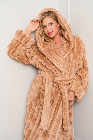 JimJam Caramel Ribbed Dressing Gown