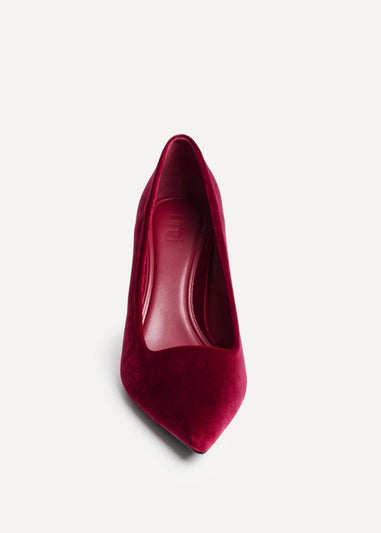 Linzi Kat Burgundy Velvet Classic Court Heels