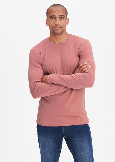 Cotton Traders Dusty Pink Long Sleeve Crew Neck Base Layer Top