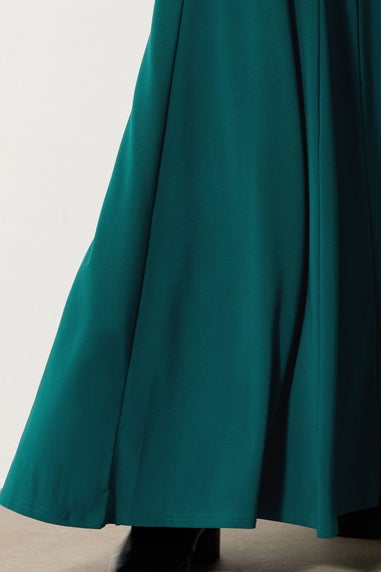 Long Tall Sally Teal Green Godet Maxi Skirt