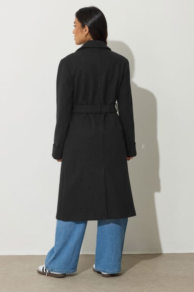 PixieGirl Petite Black Wrap Belt Coat