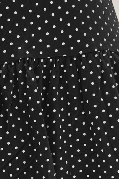 PixieGirl Petite Black Spot Midi Dress