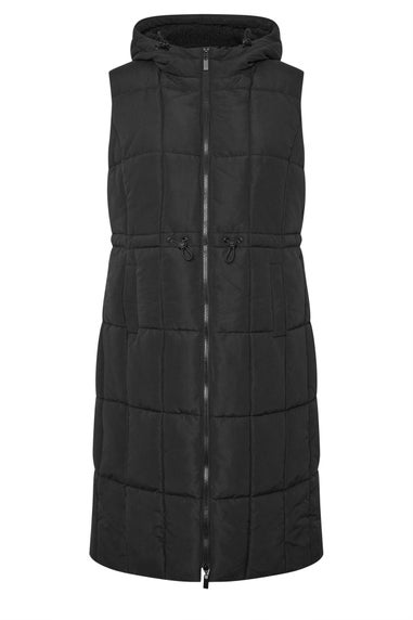Yours Curve Black Midi Gilet