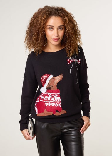 Blue Vanilla Black Christmas Dog Jumper