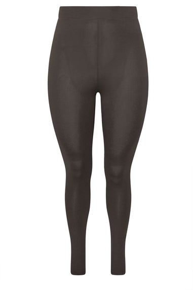 Yours Curve Brown High Waisted Leggings