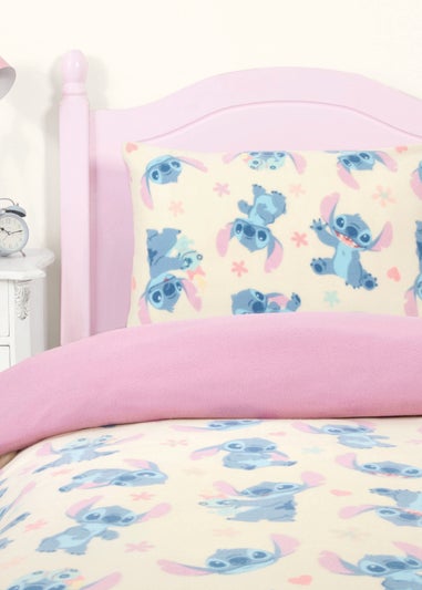Disney Stitch Fleece White Bedding