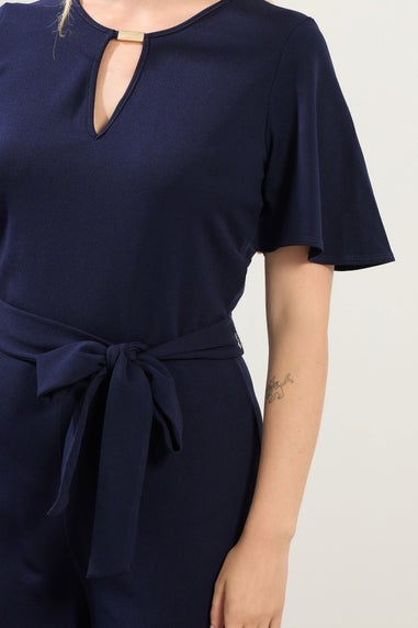 Long Tall Sally Navy Blue Keyhole Jumpsuit