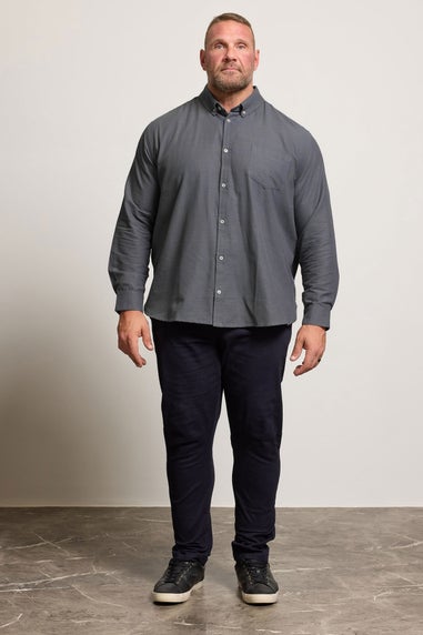 BadRhino Grey Long Sleeve Slub Shirt