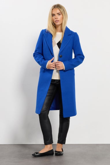 M&Co Petite Cobalt Blue Tailored Coat