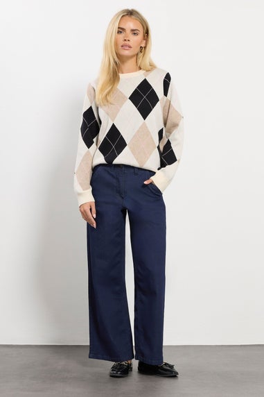 M&Co Petite Indigo Blue Wide Leg Jeans