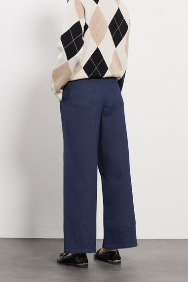 M&Co Petite Indigo Blue Wide Leg Jeans
