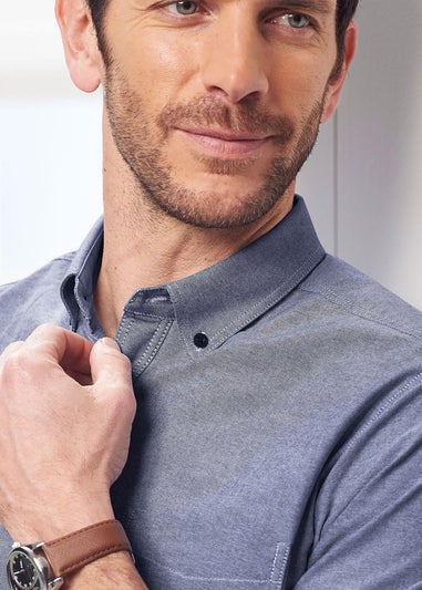 Cotton Traders Ink Iconic Short Sleeve Plain Oxford Shirt