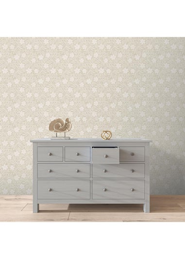 Arthouse Berry Floral Neutral Wallpaper