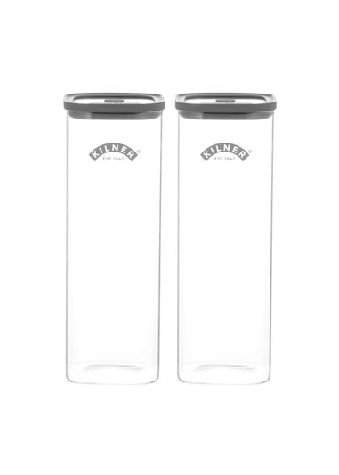 Kilner Fresh Storage Square 2L Jars Set of 2