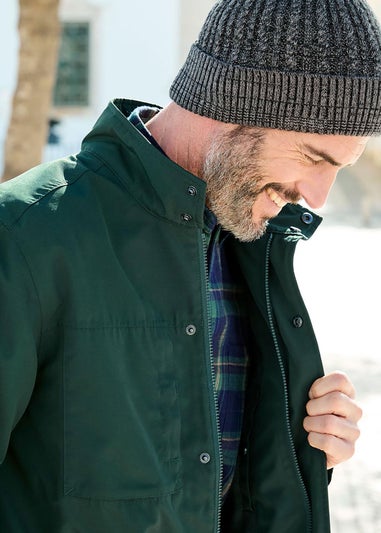 Cotton Traders Highland Green Bakewell Fleece Lined Waterproof Jacket